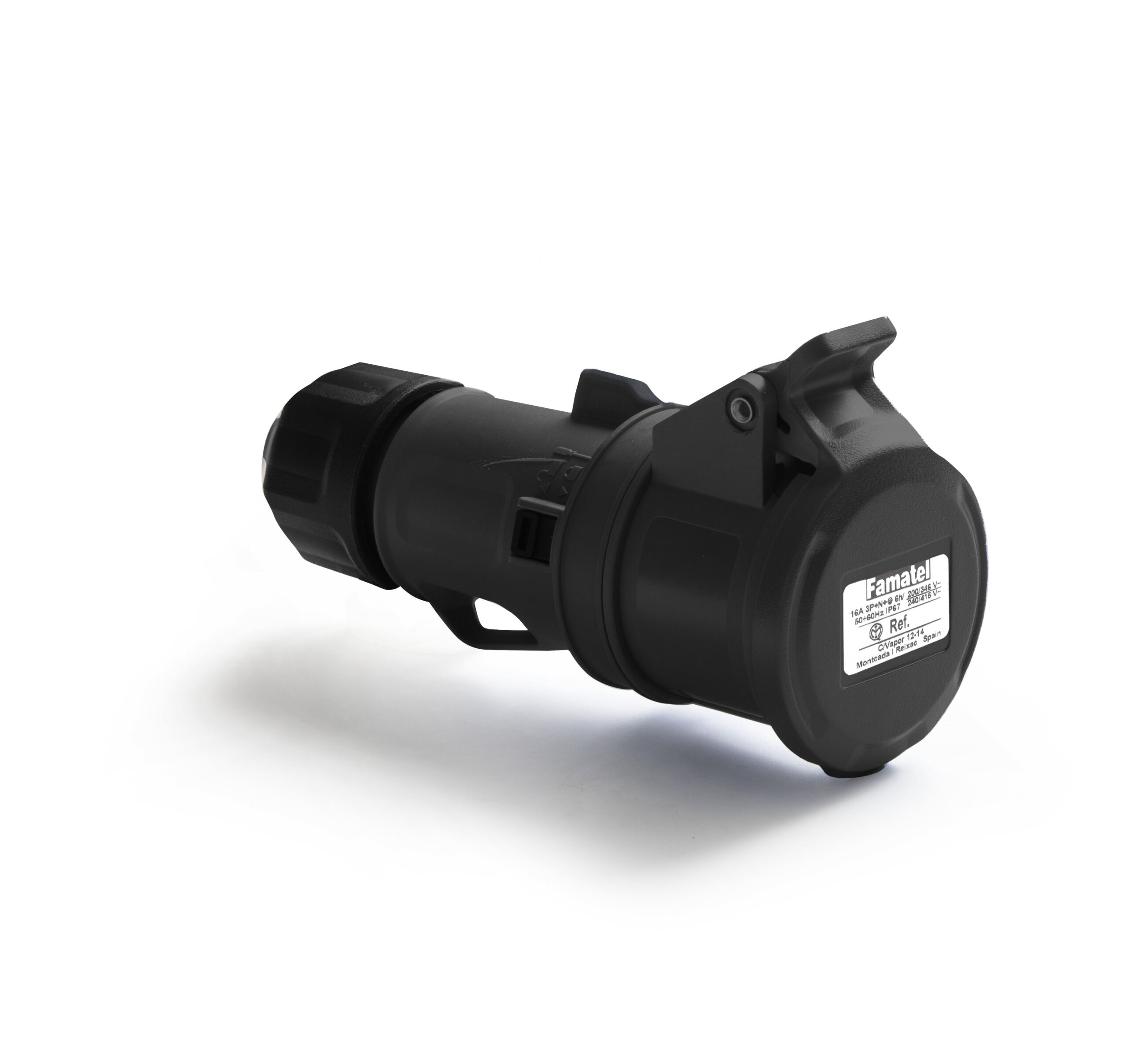 FAMATEL 23300 Base Aerea 3P+T 16A 380-415V IP44 – Presa Industriale Per Esterni, Facile Installazione